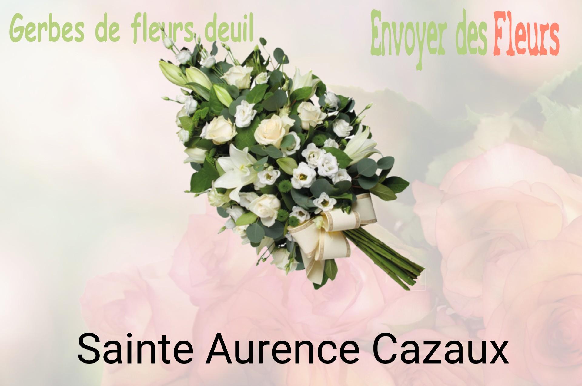 Gerbe de fleurs de deuil livrée à Sainte-Aurence-Cazaux